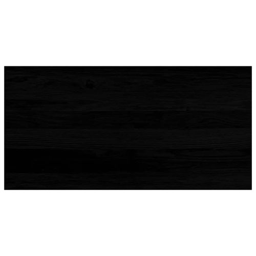 Прозоречни первази, 2 бр, кафяво-черни, 80x40x2 см, дъб масив
