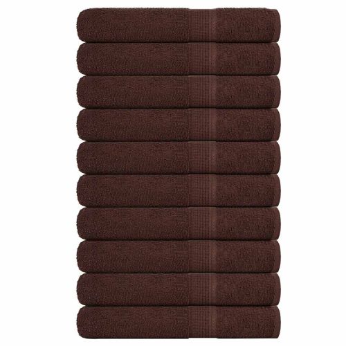 Кърпи за сауна FROGN 10 бр. Кафяви 80x200 см 360 г/м²
