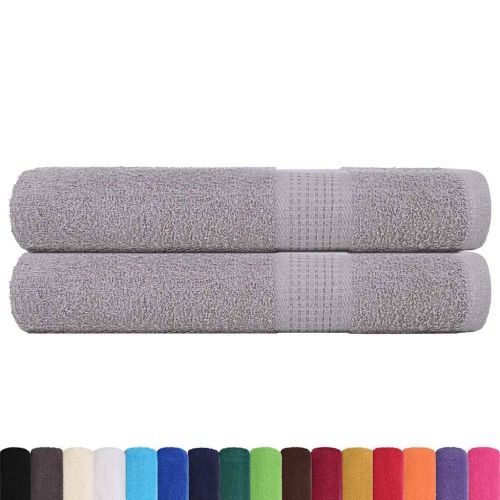 Кърпи за сауна FROGN 2 бр. сиви 80x200 см 360 г/м²