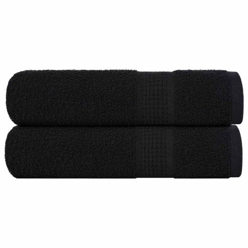Кърпи за баня FROGN 2 бр. Черни 100x150 см 360 г/м²