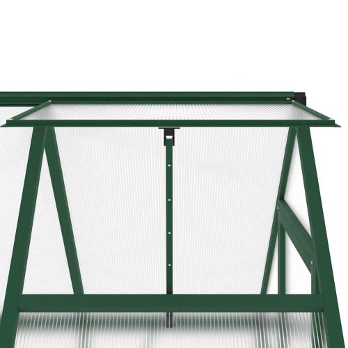 Оранжерия с основа рамка зелен 169x114x195 см алуминий