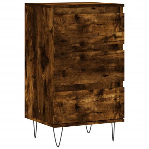 Бюфет опушен дъб 40x35x70 см инженерно дърво