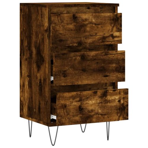 Бюфет опушен дъб 40x35x70 см инженерно дърво