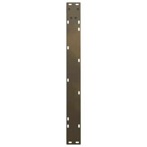 Крака за трапезна маса, V-образни, 2 бр., естествена стомана, 80 x (72-73,3) см, стомана