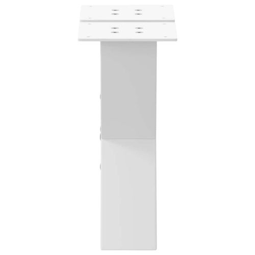 Крака за масичка за кафе, X-образни, 2 бр., бели, 30 x (30-31) см, стомана