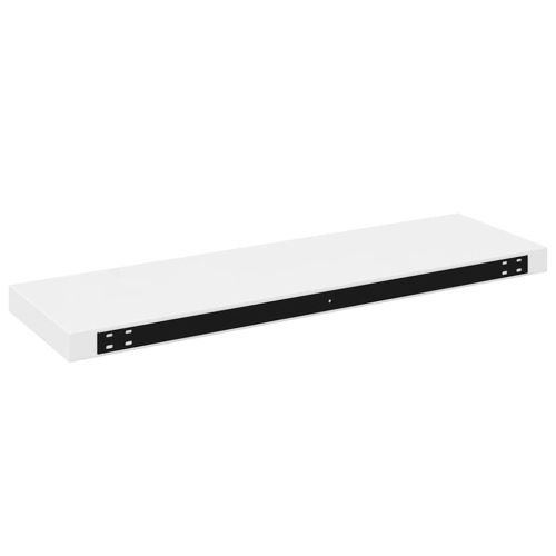Окачени стенни рафтове, 4 бр, бял гланц, 80x23,5x3,8 см, МДФ