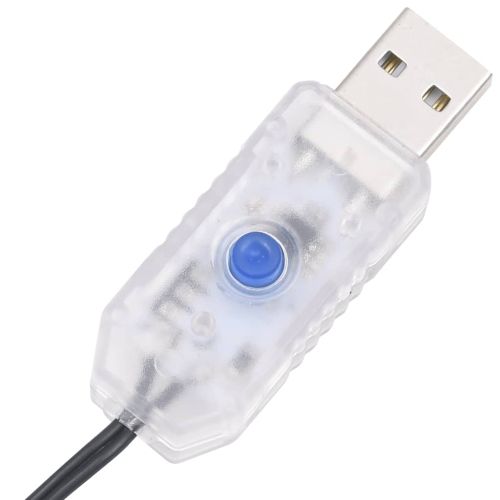 Изкуствена коледна елха с 300 LED и флокиран сняг 210 см