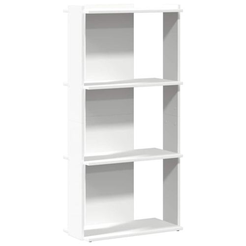 Библиотека 3 рафта бяла 60x30x120 см инженерно дърво