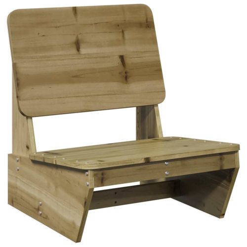 Градински столове 2 бр. 60x64x70,5 cm Импрегнирано дърво Бор