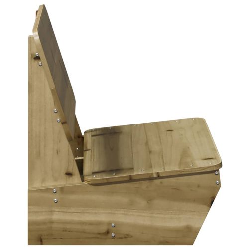 Градински столове 2 бр. 60x64x70,5 cm Импрегнирано дърво Бор