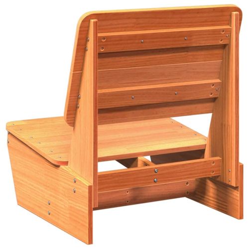 Градински столове 2 бр. восъчен кафяв 60x64x70,5 cm
