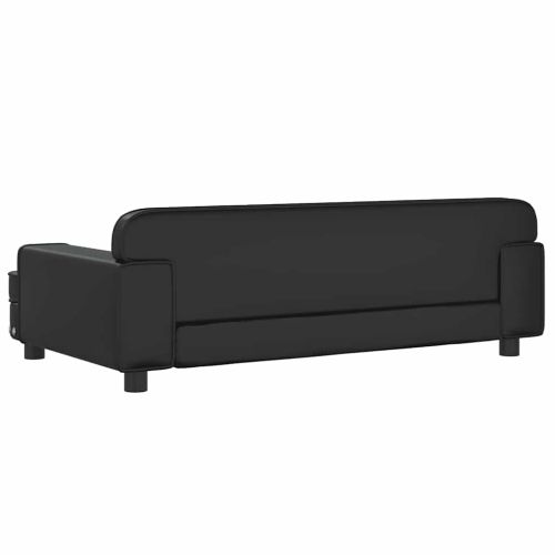 Кучешко легло, черно, 90x53x30 см, изкуствена кожа