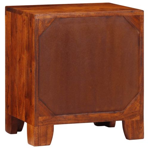Нощно шкафче 2 бр. 40x30x45 см Масивна дървесина Акация