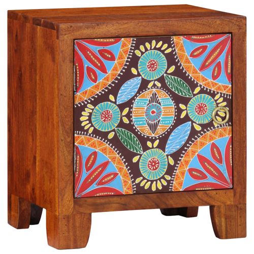 Нощно шкафче 2 бр. 40x30x45 см Масивна дървесина Акация