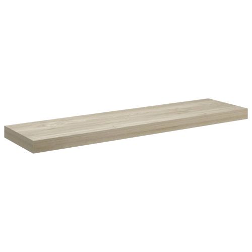 Окачени стенни рафтове, 2 бр, дъб, 90x23,5x3,8 см, МДФ