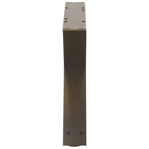 Крака за масичка за кафе, 2 бр., естествена стомана, 60 x (30-31,3) см, стомана