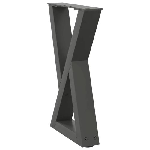 Крака за масичка за кафе, 2 бр., антрацит, 38 x (42-43,3) см, стомана