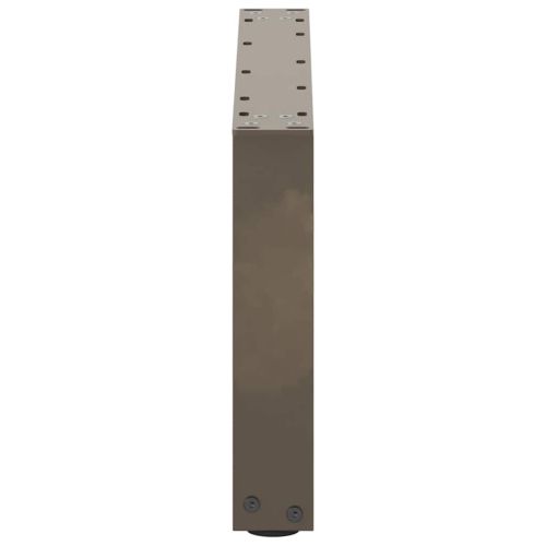 Крака за масичка за кафе, U-образни, 2 бр., естествена стомана, 70 x (30-31) см, стомана