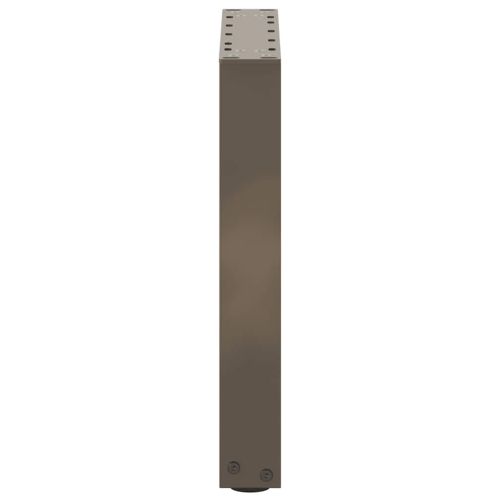 Крака за масичка за кафе, U-образни, 2 бр., естествена стомана, 28 x (42-43) см, стомана