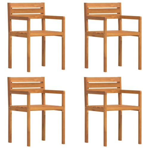 Градински столове, 4 бр., 50x53x80 см, масивна акация