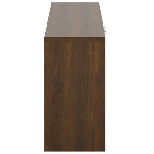 Пейка за обувки, кафяв дъб, 80x24x45 см, инженерно дърво