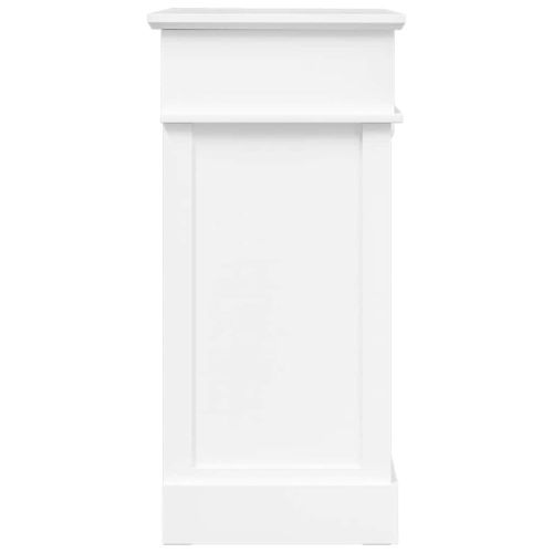 Шкаф за обувки, бял, 50x28x58 см, дърво от пауловния