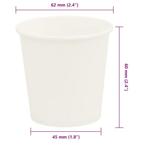 Хартиени чаши за кафе 1000 бр. 4oz 100ml бели