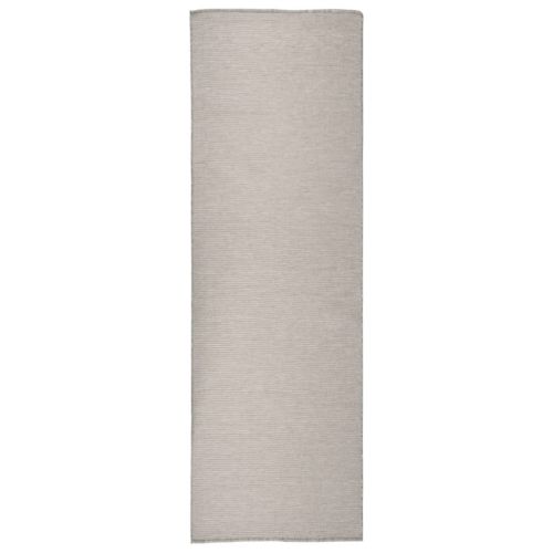 Градински плоскотъкан килим, 80x250 см, светлосив