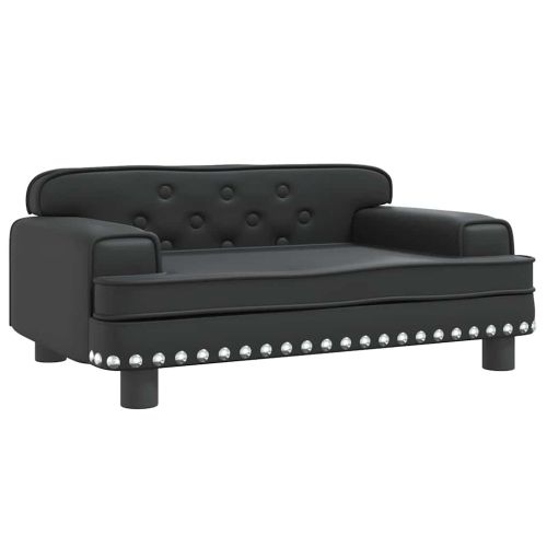 Кучешко легло, черно, 70x45x30 см, изкуствена кожа