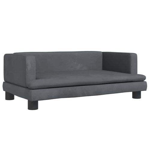 Кучешко легло тъмносиво 80x45x30 см кадифе