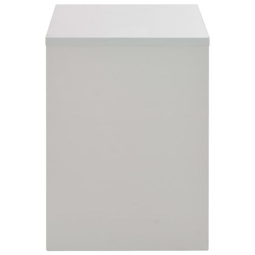 Тоалетка с огледало и табуретка, сива, 104x45x131 см