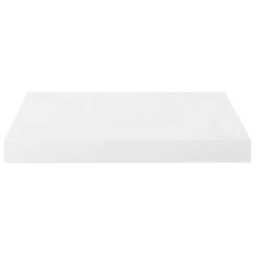 Окачени стенни рафтове, 4 бр, бял гланц, 40x23,5x3,8 см, МДФ