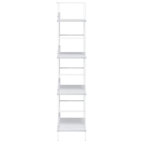 Библиотека с 4 рафта, бяла, 60x27,6x124,5 см, инженерно дърво
