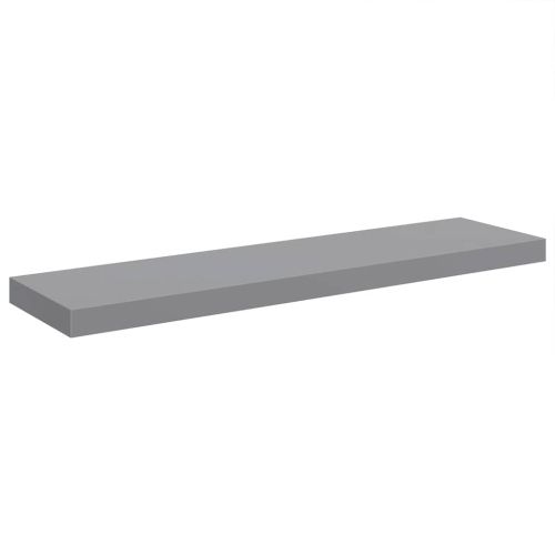 Окачени стенни рафтове, 4 бр, сиви, 90x23,5x3,8 см, МДФ