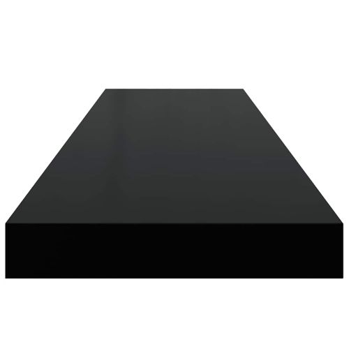 Окачени стенни рафтове, 4 бр, черни, 90x23,5x3,8 см, МДФ