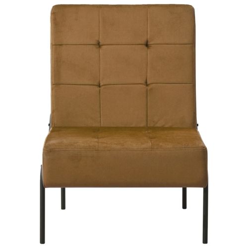 Стол за релаксация, 65x79x87 см, кафяв, кадифе