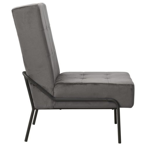 Стол за релаксация, 65x79x87 см, тъмносив, кадифе