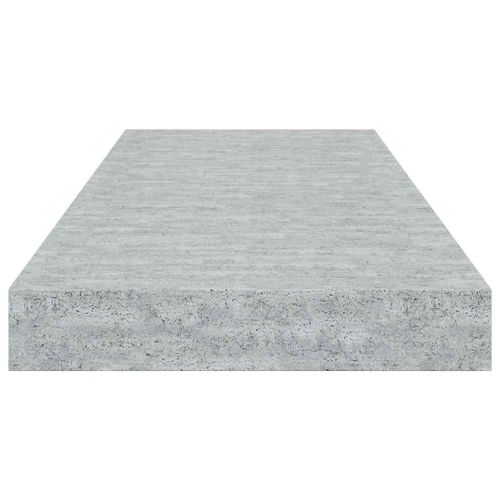 Окачени стенни рафтове, 4 бр, бетонно сиви, 60x23,5x3,8 см, МДФ