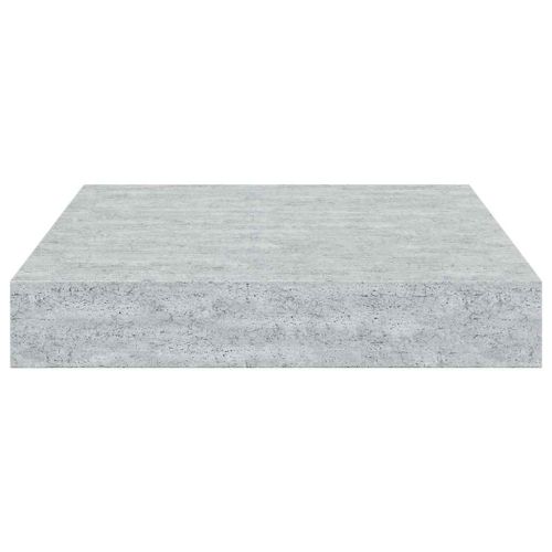 Окачени стенни рафтове, 4 бр, бетонно сиви, 23x23,5x3,8 см, МДФ