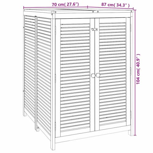 Градинска кутия за съхранение 70x87x104 см акациево дърво масив