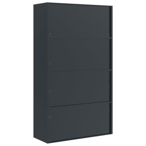 Шкаф за папки антрацит 105x40x180 см стомана