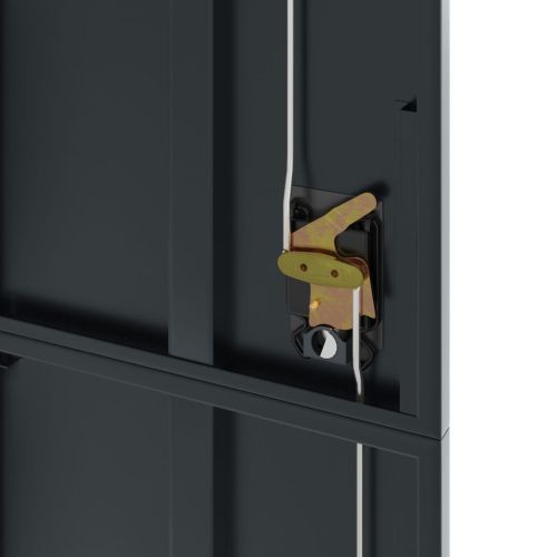 Шкаф за папки антрацит 105x40x180 см стомана