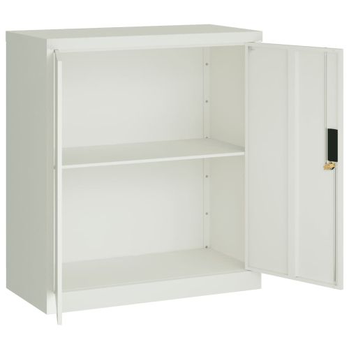Шкаф за папки светлосив 79x40x90 см стомана