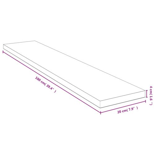 Стенен рафт 100x20x4 см бамбук