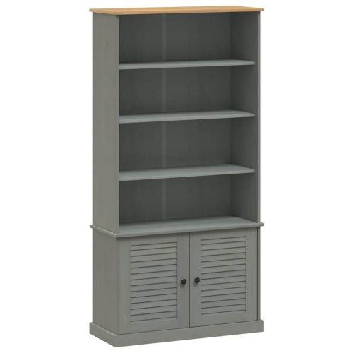 Етажерка за книги VIGO сива 85x35x170 см бор масив