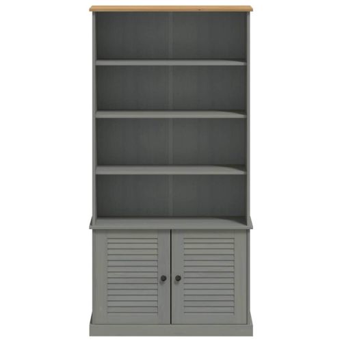Етажерка за книги VIGO сива 85x35x170 см бор масив