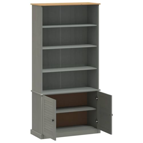 Етажерка за книги VIGO сива 85x35x170 см бор масив