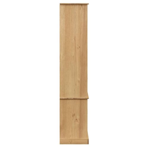 Стъклен шкаф витрина VIGO 85x35x170 см бор масив