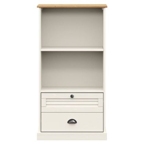 Етажерка за книги VIGO бяла 60x35x114,5 см бор масив
