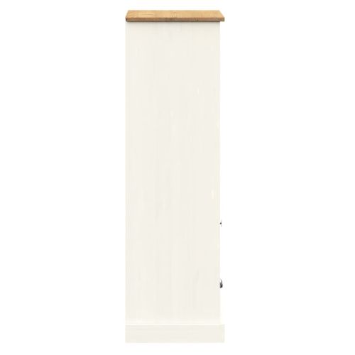 Етажерка за книги VIGO бяла 60x35x114,5 см бор масив
